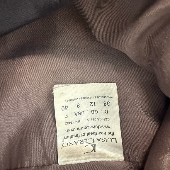 Luisa CERANO sz. 8 NWOT Women's cotton classic Navy Blazer - Picture 9 of 15